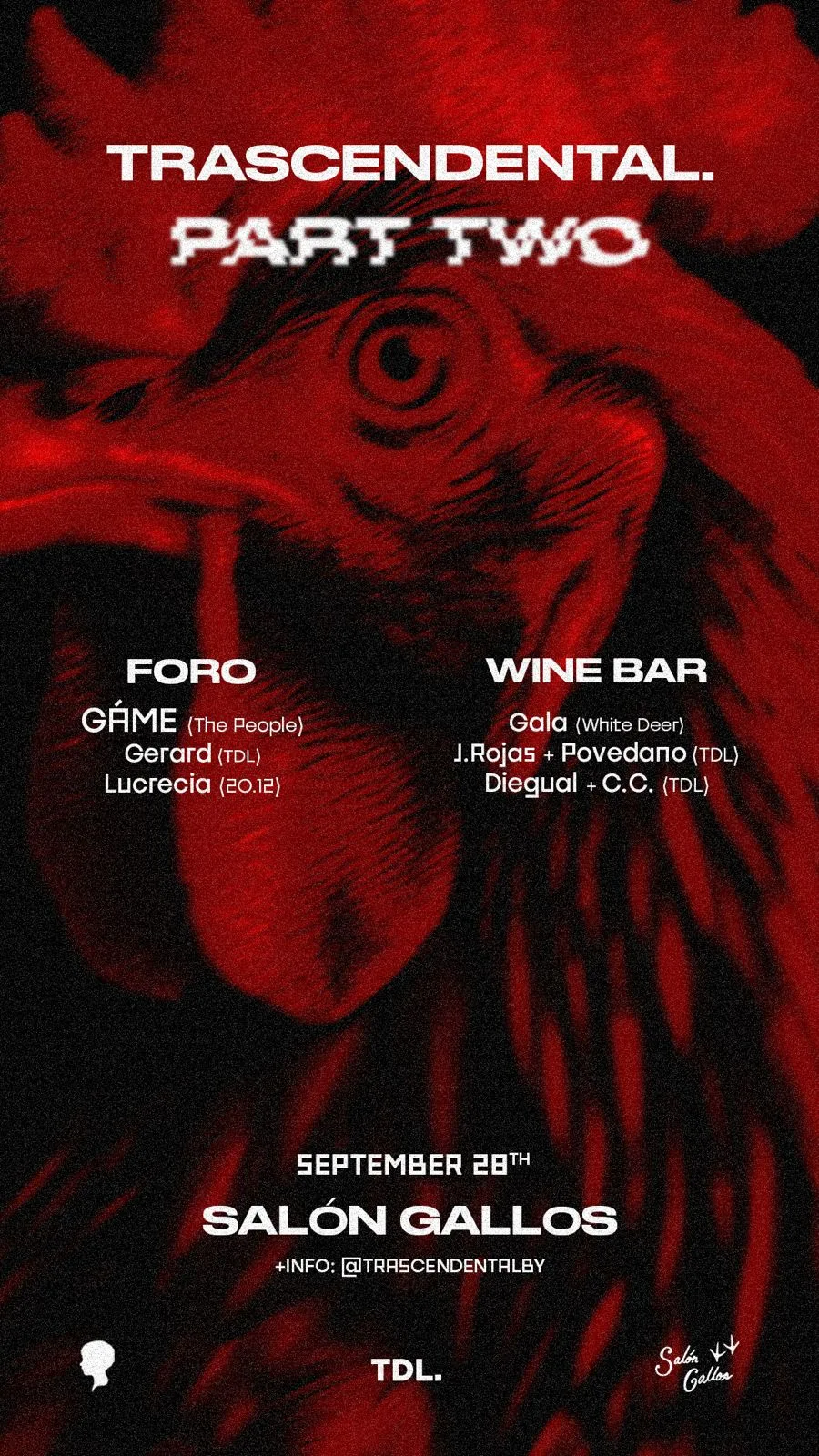 Flyer de TDL presents: Game at Salon Gallos