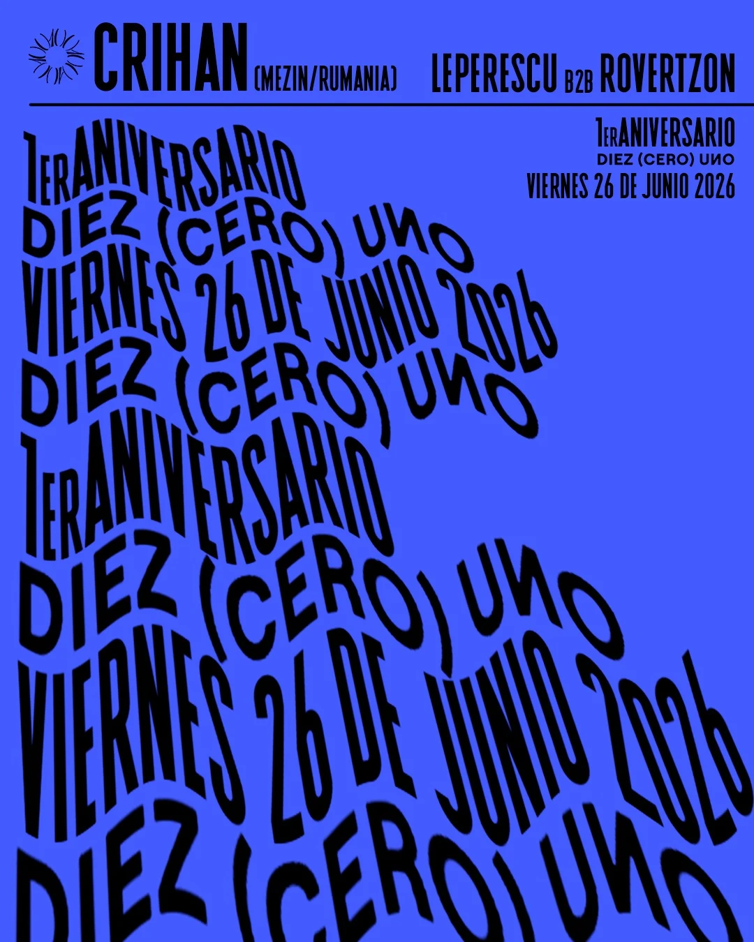 Flyer de Crihan - Diez Cero Uno
