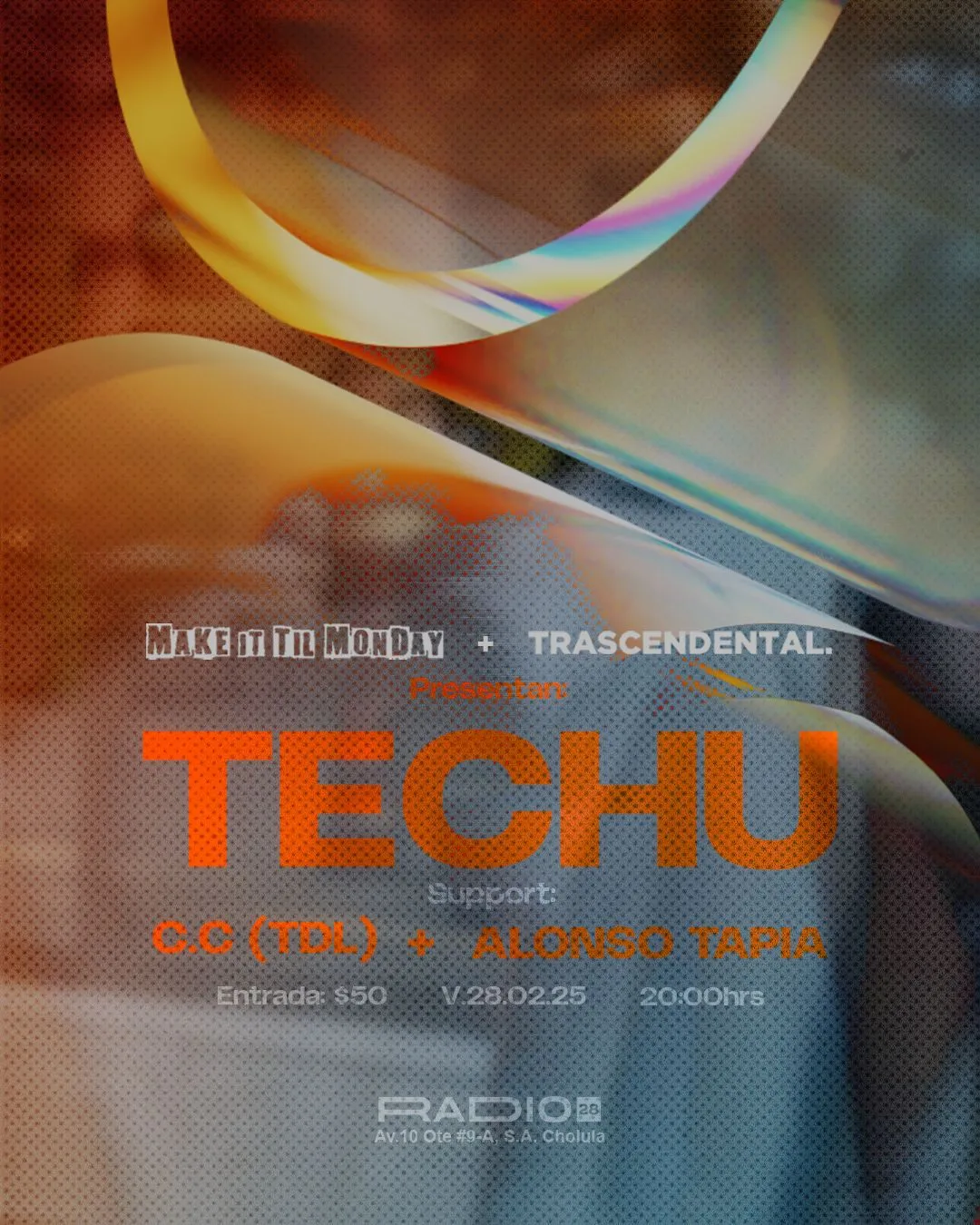 Flyer de TDL + Make It 'Till Monday takes over Radio28